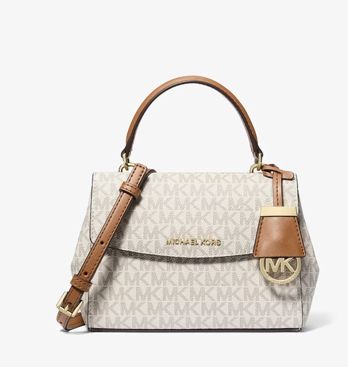 Petit Sac à main Ava en cuir vanille Michael Kors — Michael Kors