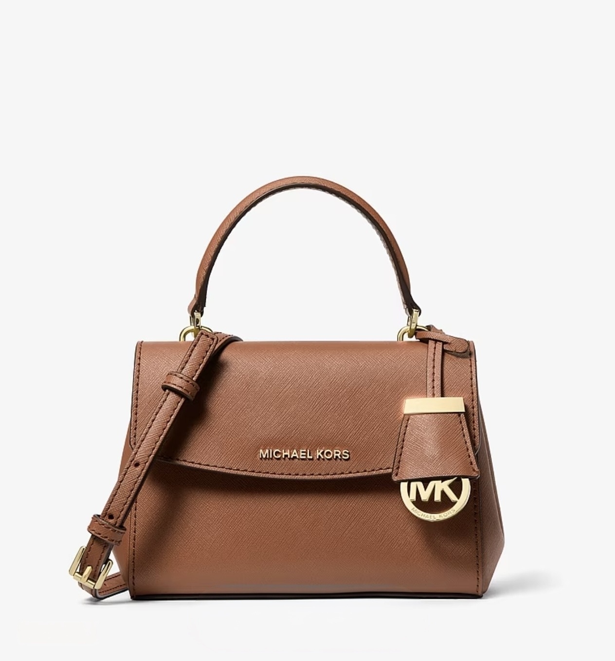 Petit sac à main Michael Kors Ava en cuir camel — Michael Kors